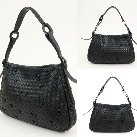 Bottega Veneta Handbags - 💎✨Authentic✨💎BOTTEGA VENETA Intrecciato Shoulder Bag Black